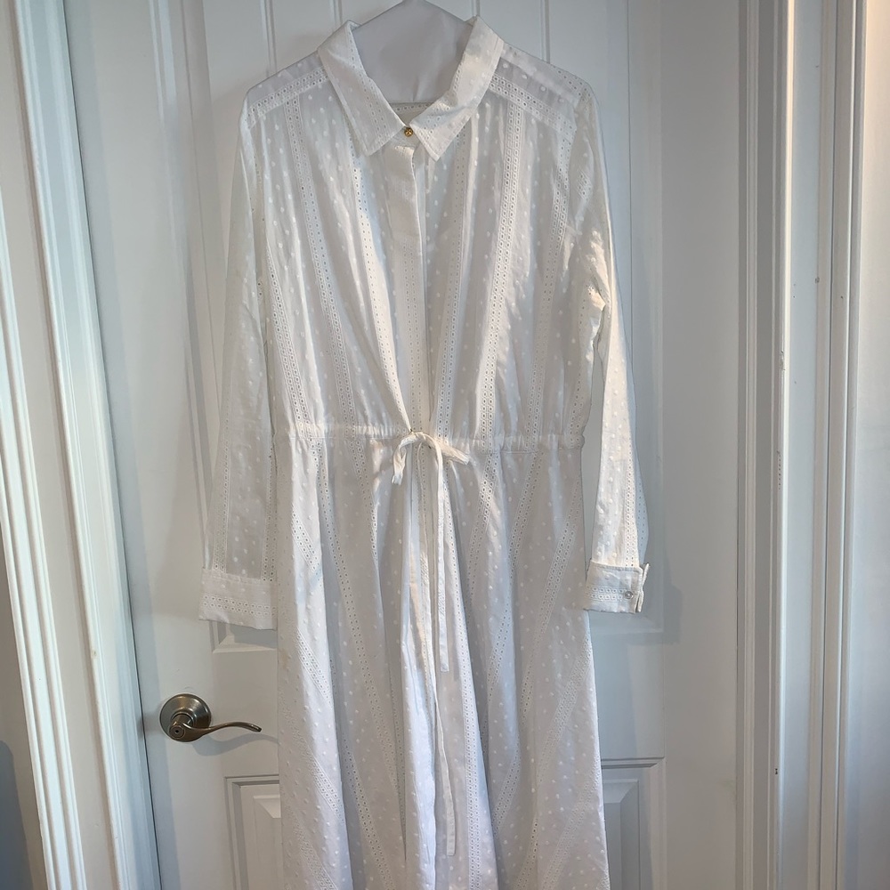 Calvin Klein Eyelet Dress with drawstring